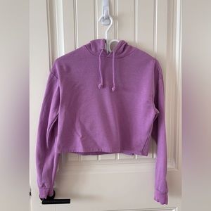 H&M lavender cropped hoodie
